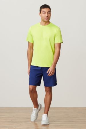 FILA Essentials Heather Mesh Crew Shirts Light Green,Mens Tennis | CA.BYTESZ472